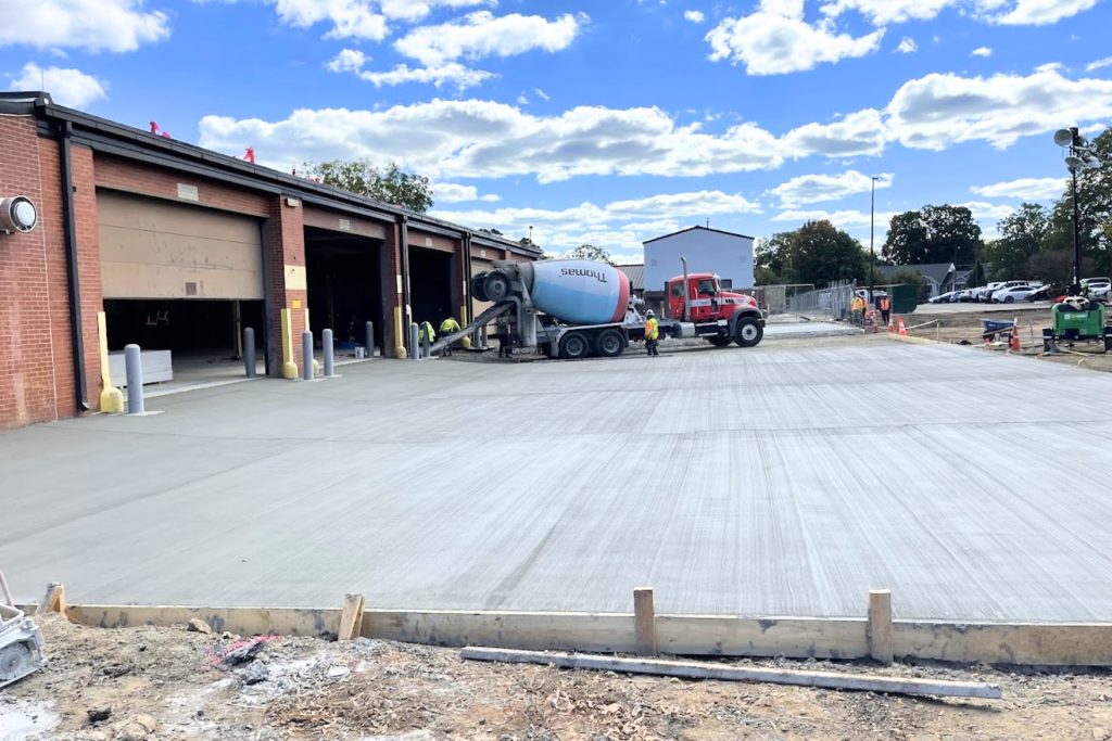 industrial-strength concrete pad, expertly installed