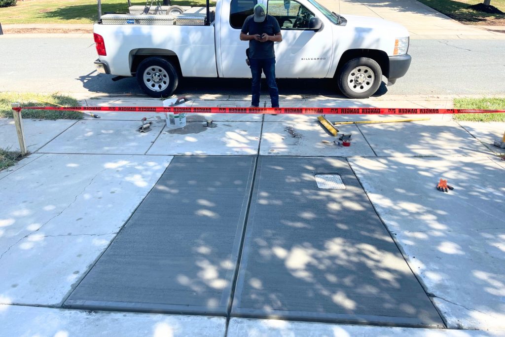 damaged driveway repaired and renewed