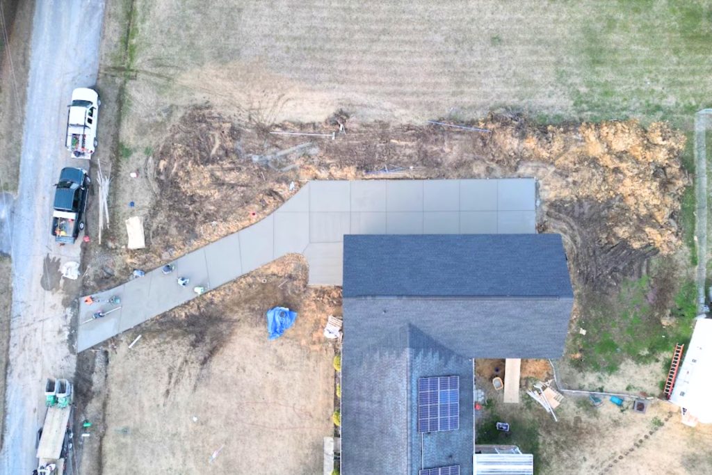 new concrete driveway installation by concrete rebirth innovations llc