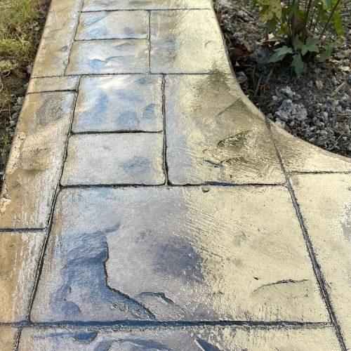 adding character to your curb appeal: stamped concrete walkway